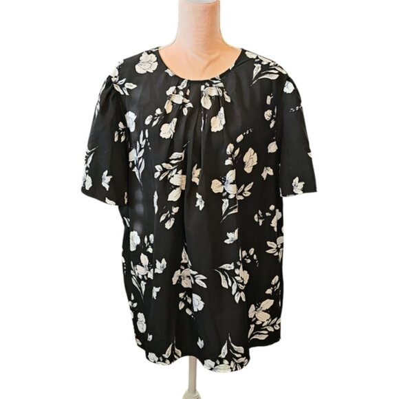 SHEIN Clasi Plus Floral Print Puff Sleeve Blouse 4X - Picture 6 of 10